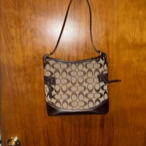 Elegant Brown Patterned Shoulder Bag